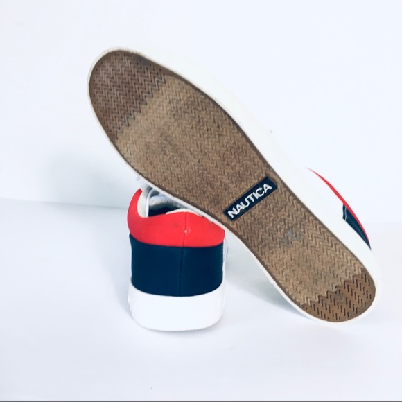 Nautica Yokona White/red/blue Sneakers Shoes 7 - Picture 5 of 8